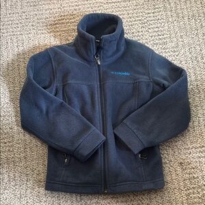 Columbia Blue Fleece Jacket with High Collar